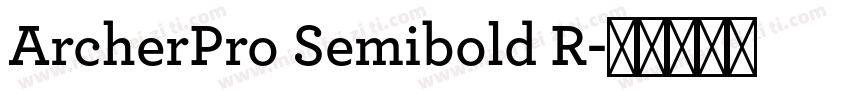 ArcherPro Semibold R字体转换